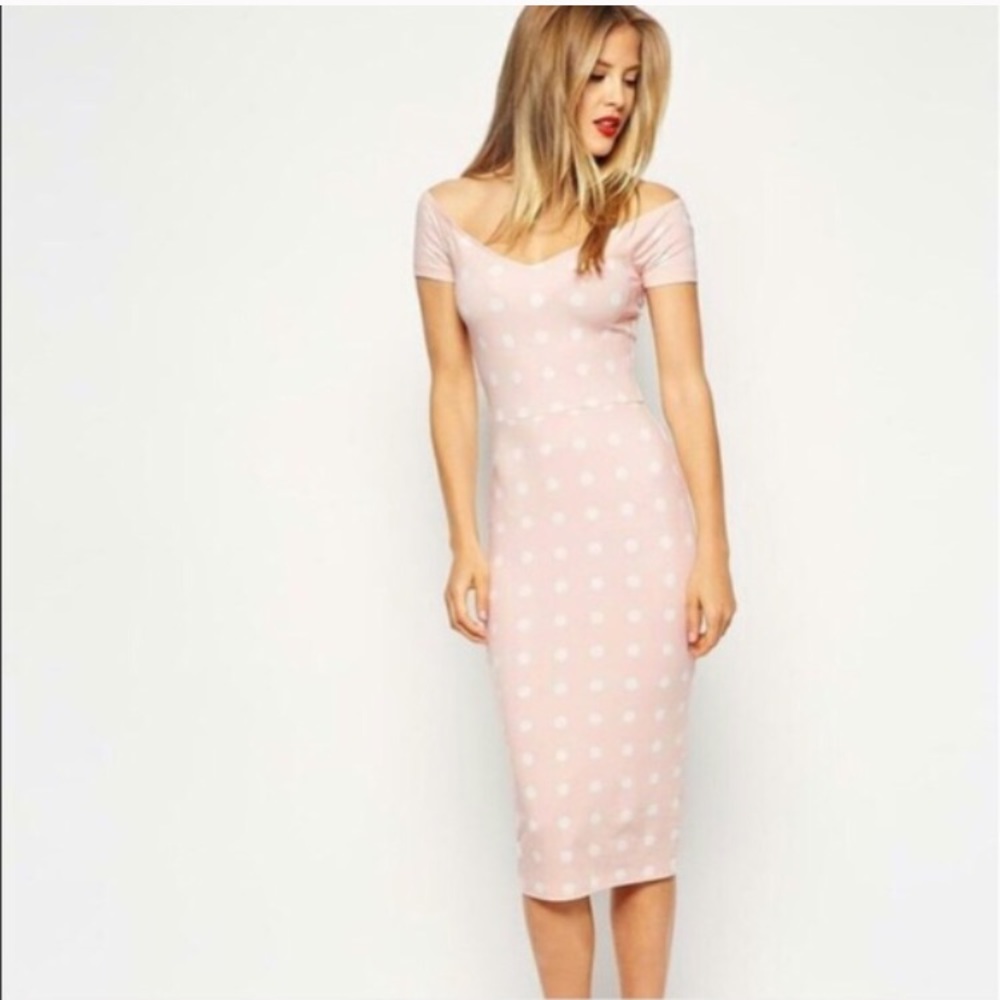 Asos polka dot dress